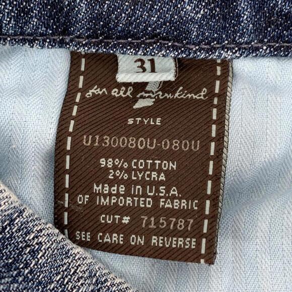 7 For All Mankind A Pocket Cutoff Shorts Women’s Size 31 - Picture 4 of 4